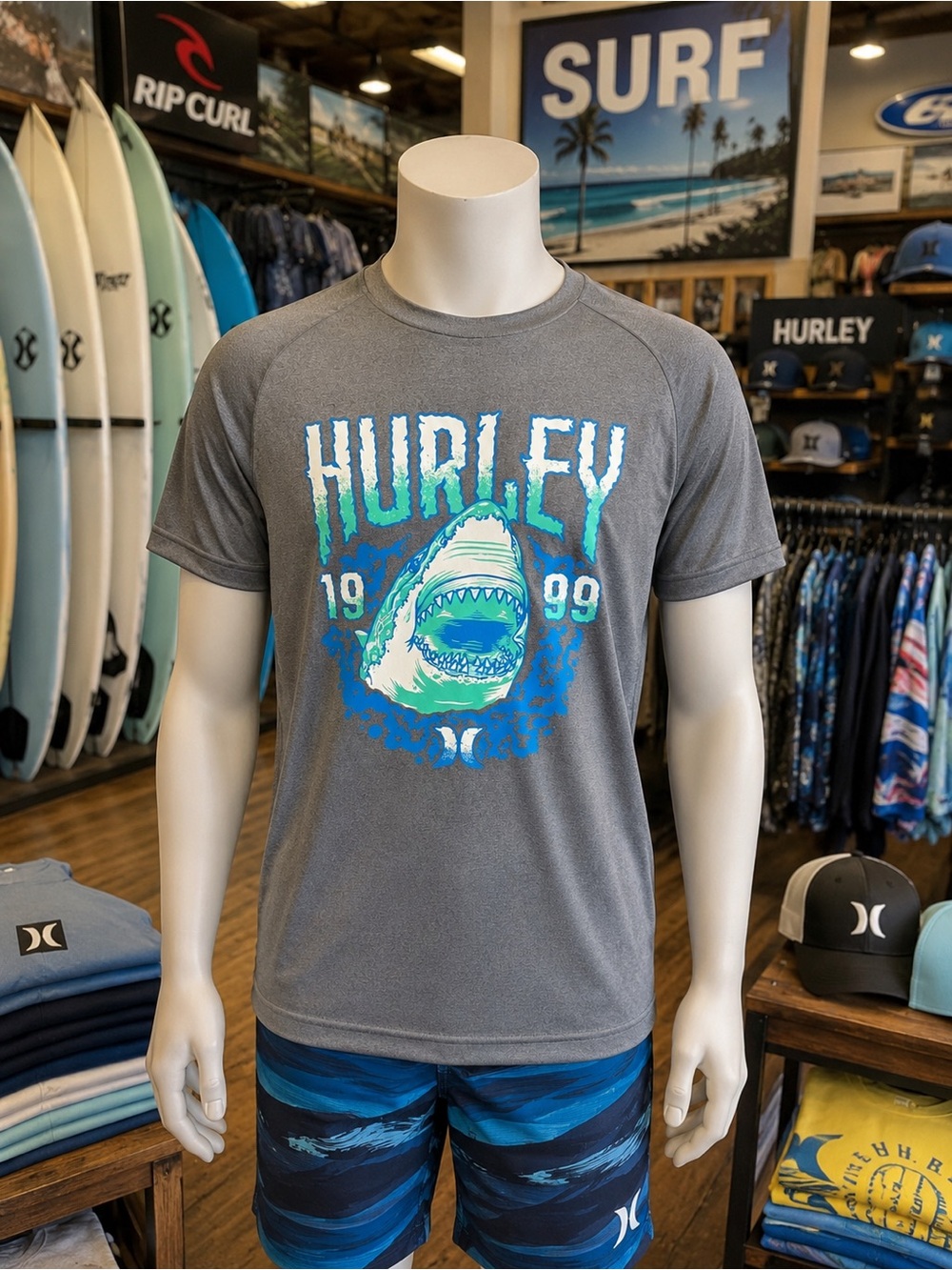 Hurley Gray UPF50 Rashguard (see description- rip)